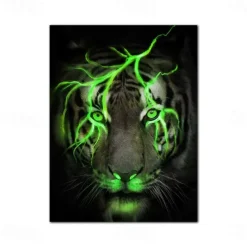 Wall Art Posters Black And Gold Light Lion On Canvas Painting Modern Animal Pictures For Living Room Home Decoration No Frame