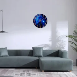 Wall Clock Battery Operated Modern Wall Clock Non Ticking for Bedroom Living Room Office