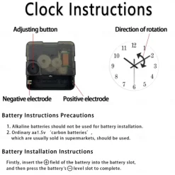 Wall Clock Battery Operated Modern Wall Clock Non Ticking for Bedroom Living Room Office