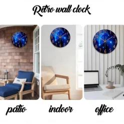 Wall Clock Battery Operated Modern Wall Clock Non Ticking for Bedroom Living Room Office