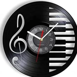 Wall Clock Kitchen Clocks Music Notes Piano Keyboard Vinyl Record Wall Clock Modern Design