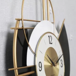 Wall Clock Modern Large Wall Clocks for Home Decor Silent Non-Ticking Big Pendulum Wall Clock for Living Room Battery Operated Gold Decorative Wall Clock for Bedroom Office Kitchen Wall Decor 44 * 64
