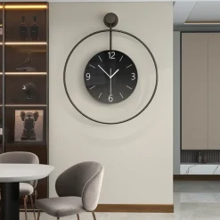 Wall Clock Modern Silent Wall Clock Decor Modern Wall Clock Non-Ticking Wall Clock Metal Decorative for Kitchen Home Office Living Room Bedroom Decor Clock 50 60 cm