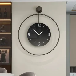 Wall Clock Modern Silent Wall Clock Decor Modern Wall Clock Non-Ticking Wall Clock Metal Decorative for Kitchen Home Office Living Room Bedroom Decor Clock 50 60 cm