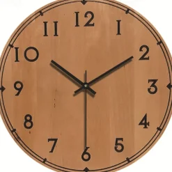 Wall Clock Simple Modern Design Wooden Clocks for Bedroom Wood Wall Watch Home Decor Silent Digital Large Wall Clock Kitchen Solid Wood Wall Clock Mute Clock Living Room Home Office Quartz 30 cm