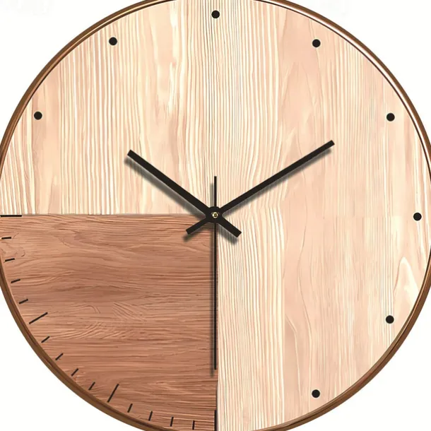 Wall Clock Simple Modern Design Wooden Clocks for Bedroom Wood Wall Watch Home Decor Silent Digital Large Wall Clock Kitchen Solid Wood Wall Clock Mute Clock Living Room Home Office Quartz 30 cm