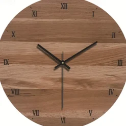Wall Clock Simple Modern Design Wooden Clocks for Bedroom Wood Wall Watch Home Decor Silent Digital Large Wall Clock Kitchen Solid Wood Wall Clock Mute Clock Living Room Home Office Quartz 30 cm