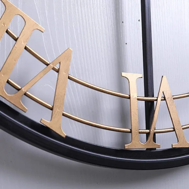 Wall Clocks Creativity Metal Clock Rome Decor Clocks Wrought Iron Round Art Wall Clock Large Wall Clock for Restaurants and Cafes Metal Wall Clock 60cm