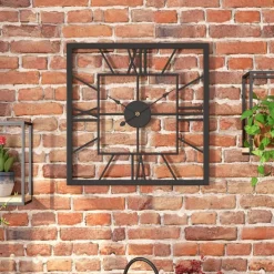 Wall clocks Large Vintage Luxury Wall Clock Metal With Mirror Wall Clock Modern Design Silent Square Clocks Wall Home Decor