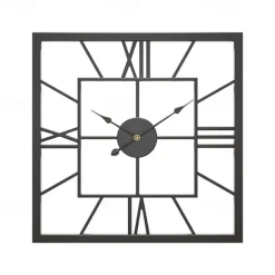 Wall clocks Large Vintage Luxury Wall Clock Metal With Mirror Wall Clock Modern Design Silent Square Clocks Wall Home Decor