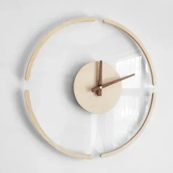 Wall Clocks Wall Large Wall Clocks Suspension Wall Clock Simple Wooden Hanging Clock Creative Silent Clock Decor Wall Decorative Home Decor 14 Inch