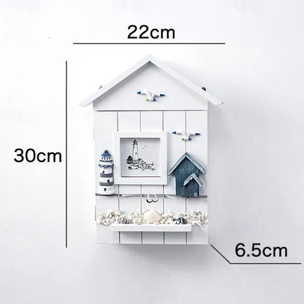 Wall Decoration Wall Hanging Mediterranean House Key Box Storage Creative Home Wooden Crafts Entrance Hall