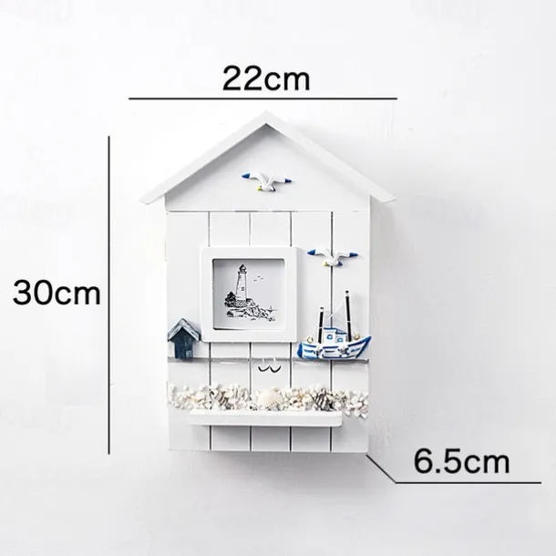 Wall Decoration Wall Hanging Mediterranean House Key Box Storage Creative Home Wooden Crafts Entrance Hall