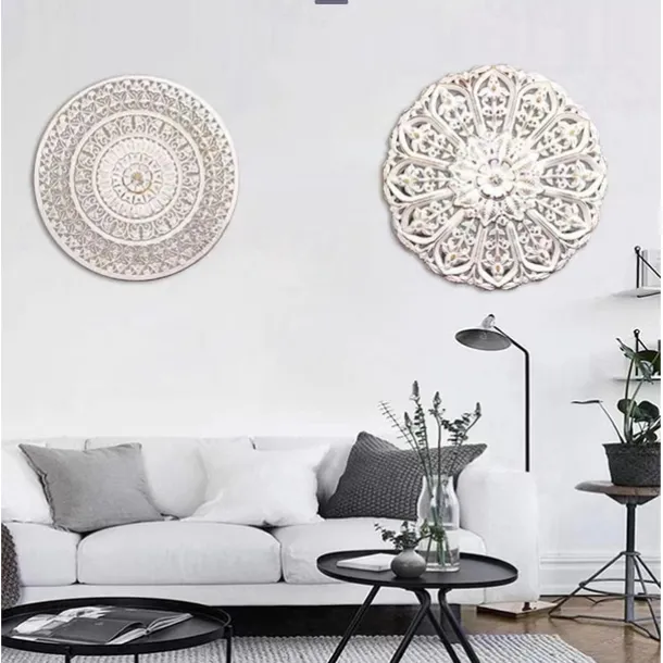 Wall Decoration Wall Hanging European Retro 3D Three-Dimensional Hanging Board Density Board Crafts Texture Relief Decorative Embossing