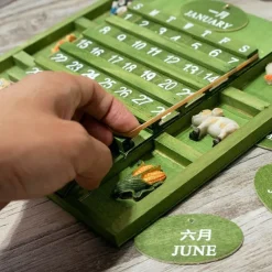 Wall Decoration Wall Hanging Groceries Creative Bilingual Perpetual Calendar Can Be Hung Wooden Manual Calendar Crafts
