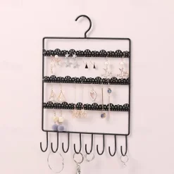 Wall Earring Jewelry Organizer Earring Organizer Hanging Holder Necklace Display Stand Rack Holder Rack Jewelry Hanger