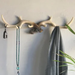 Wall Hanging American Wood Retro Antlers Decorative Hook Wall Coat Hook Clothing Store Entrance