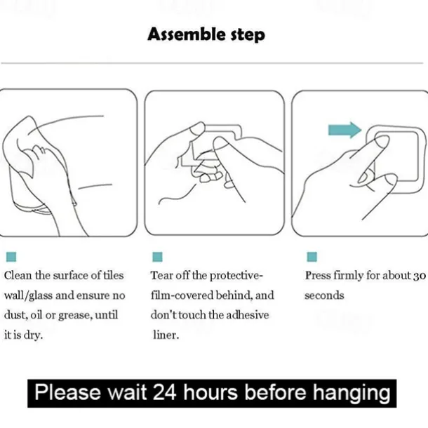 Wall Hooks 4 Pieces Self-adhesive Durable 304 Stainless Steel Wall Hangers Waterproof Rustproof for Kitchen Bathrooms 3M