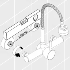 Wall Mount Kitchen Sink Mixer Faucet with Sprayer Kitchen Faucet Stainless Steel Pot Filler Taps, 360 Swivel Polished Black/Chrome Single Handle Mixer Vessel Tap