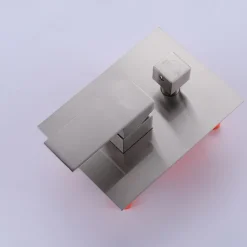 Wall Mounted Bathtub Faucet with Hand Shower, Modern Wall Installation with Ceramic Valve, Bathtub Filling Shower Mixer Faucets, Single Handle Cascading Faucet