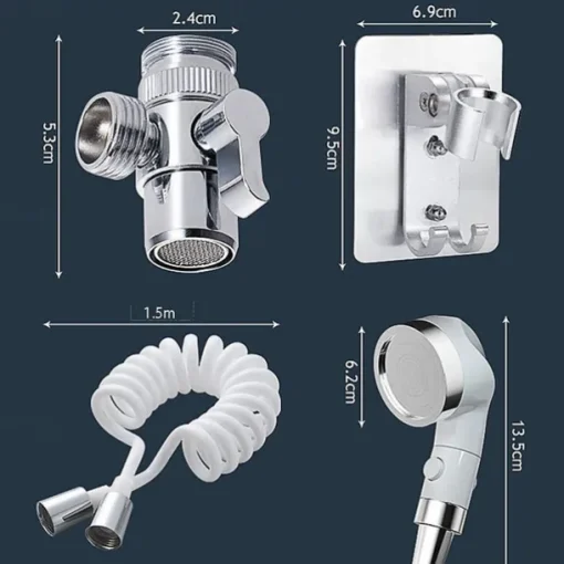 Wall Mounted Shower Faucet Set Bathroom Bathtub Shower Hand Held Spray Mixer Handheld Washing Basin Faucet Shower Head