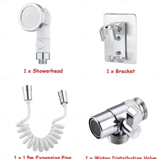 Wall Mounted Shower Faucet Set Bathroom Bathtub Shower Hand Held Spray Mixer Handheld Washing Basin Faucet Shower Head