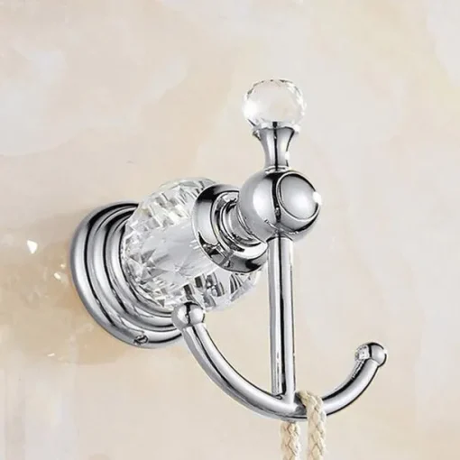 Wall Mounted Silver Bathroom Hardware Towel Bar, Robe Hook, Towel Holder, Toilet Paper Holder, 304Stainless Steel - for Home and Hotel bathroom