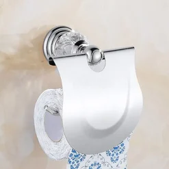 Wall Mounted Silver Bathroom Hardware Towel Bar, Robe Hook, Towel Holder, Toilet Paper Holder, 304Stainless Steel - for Home and Hotel bathroom