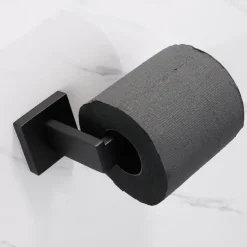 Wall Mounted Stainless Steel Bathroom Toilet Paper Holder,New Design Self-adhesive Creative Low-carbon Steel Metal Bathroom Decoration 1pc