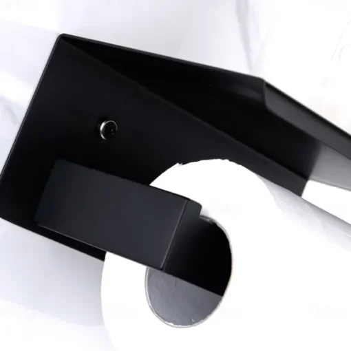 Wall Mounted Stainless Steel Bathroom Toilet Paper Holder,New Design Self-adhesive Creative Low-carbon Steel Metal Bathroom Decoration 1pc