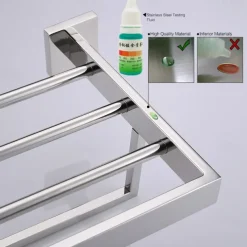 Wall Mounted Towel Bar Bathroom Towel Rail, SUS304 Stainless Steel 60cm Towel Rack Towel Holder, Modern Wall Mounted Clothes Holder Bathroom Towel Hanger