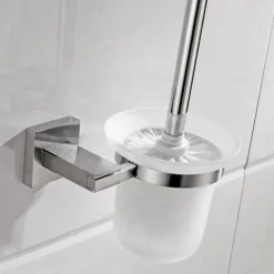 Wall Mounted Towel Bar Robe Hook Toilet Brush Holder New Design Creative Contemporary Modern Stainless Steel Low-carbon Steel Metal 1pc Bathroom