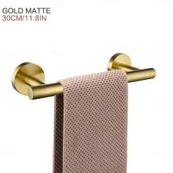 Wall Mounted Towel Rail Towel Bar Stainless Steel Bathroom Shelf Single Rod Wall Mounted New Desig 1 pc 30/40/45/50/60cm