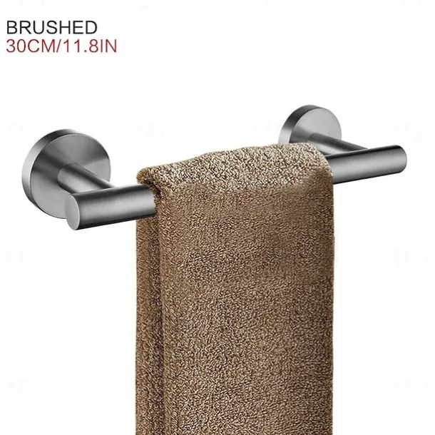 Wall Mounted Towel Rail Towel Bar Stainless Steel Bathroom Shelf Single Rod Wall Mounted New Desig 1 pc 30/40/45/50/60cm