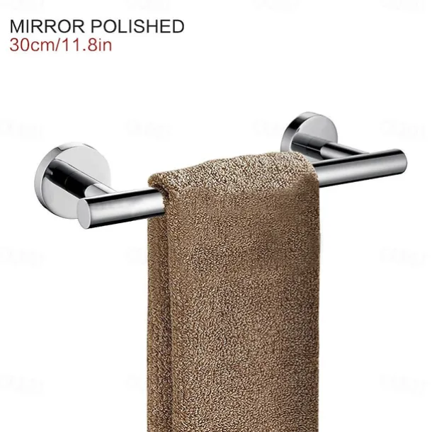 Wall Mounted Towel Rail Towel Bar Stainless Steel Bathroom Shelf Single Rod Wall Mounted New Desig 1 pc 30/40/45/50/60cm