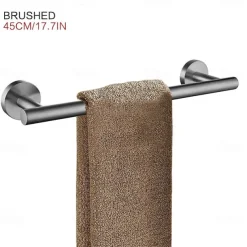 Wall Mounted Towel Rail Towel Bar Stainless Steel Bathroom Shelf Single Rod Wall Mounted New Desig 1 pc 30/40/45/50/60cm