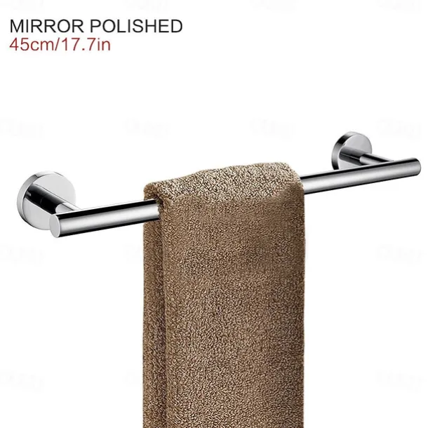 Wall Mounted Towel Rail Towel Bar Stainless Steel Bathroom Shelf Single Rod Wall Mounted New Desig 1 pc 30/40/45/50/60cm