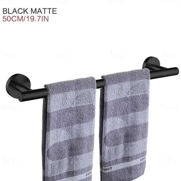 Wall Mounted Towel Rail Towel Bar Stainless Steel Bathroom Shelf Single Rod Wall Mounted New Desig 1 pc 30/40/45/50/60cm