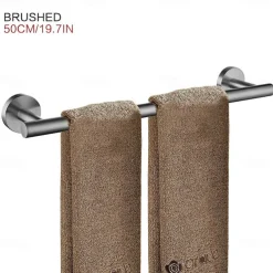 Wall Mounted Towel Rail Towel Bar Stainless Steel Bathroom Shelf Single Rod Wall Mounted New Desig 1 pc 30/40/45/50/60cm