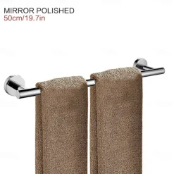 Wall Mounted Towel Rail Towel Bar Stainless Steel Bathroom Shelf Single Rod Wall Mounted New Desig 1 pc 30/40/45/50/60cm
