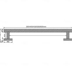 Wall Mounted Towel Rail Towel Bar Stainless Steel Bathroom Shelf Single Rod Wall Mounted New Desig 1 pc 30/40/45/50/60cm