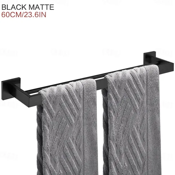 Wall Mounted Towel Rail Towel Rack Holder for Bathroom,Stainless Steel Tower Bar Bathroom Hardware Accessories Towel Bar 30-60cm(Black/Chrome/Golden/Brushed Nickel)