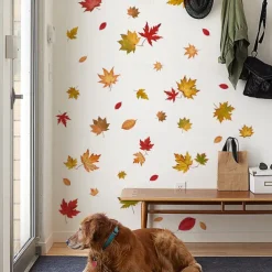 Wall Tattoo Maple Leaves Wall Sticker Wall Decoration for Living Room Bedroom Sofa Background Wall Sticker Children's Room Girls and Boys Wall Sticker DIY Wall Art Decor