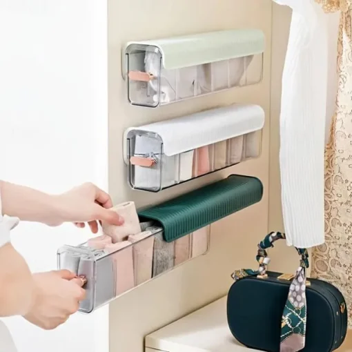 Wall-Mounted Organizer Box Sleek, Lightweight Design for Cosmetics, Cables & Desktop Items