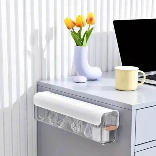 Wall-Mounted Organizer Box Sleek, Lightweight Design for Cosmetics, Cables & Desktop Items