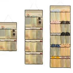 Wall-Mounted Sundries Shoe Organizer Fabric Closet Bag Storage Rack Hanging Over The Door Cloth Bag