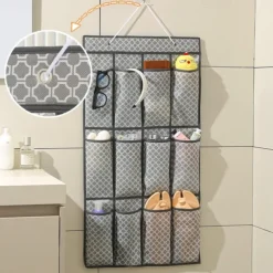 Wall-Mounted Sundries Shoe Organizer Fabric Closet Bag Storage Rack Hanging Over The Door Cloth Bag