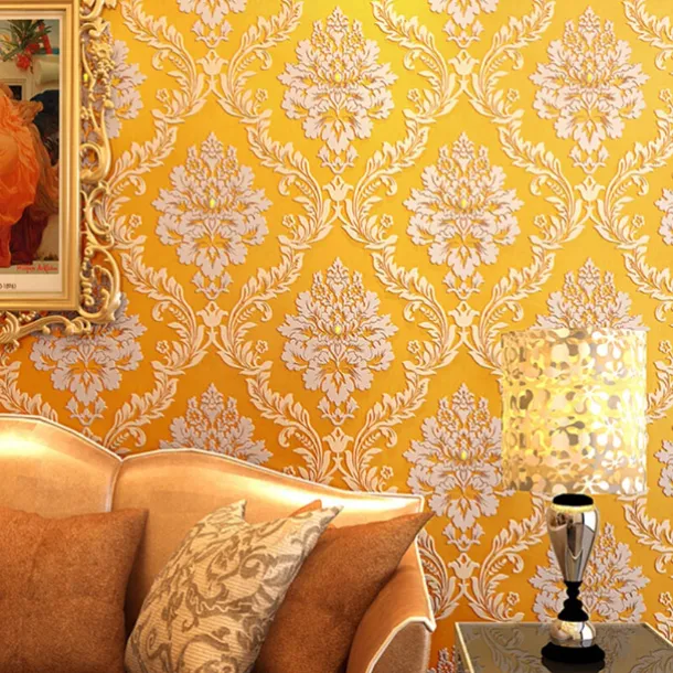 Wallpaper Wall Covering Sticker Film Peel And Stick Modern Water Ripple 3D NonWoven Home Decor 53*950 cm,Adhesive Required