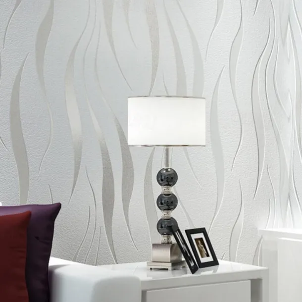 Wallpaper Wall Covering Sticker Film Peel And Stick Modern Water Ripple 3D NonWoven Home Decor 53*950 cm,Adhesive Required