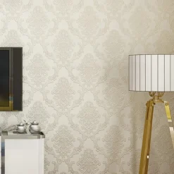 Wallpaper Wall Covering Sticker Film Peel And Stick Embossed Stripe 3d Three-dimensional Stripes Non Woven Home Deco 53x500CM/20.87''x196.85